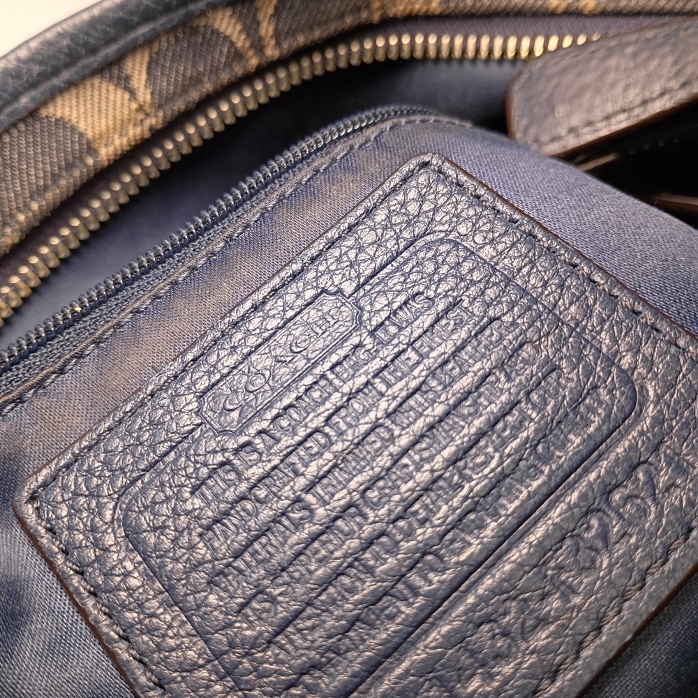 Coach Canvas and Leather Shoulder Bag - Black and Brown - Picture 14 of 14